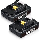 ZEERISA 2Pack 3.0Ah BL1815 Replacement for Makita 18V Lithium ion Battery | Compatible with BL1815 BL1820 BL1830 BL1840 BL1850 Battery for 18V Cordless Power Tools
