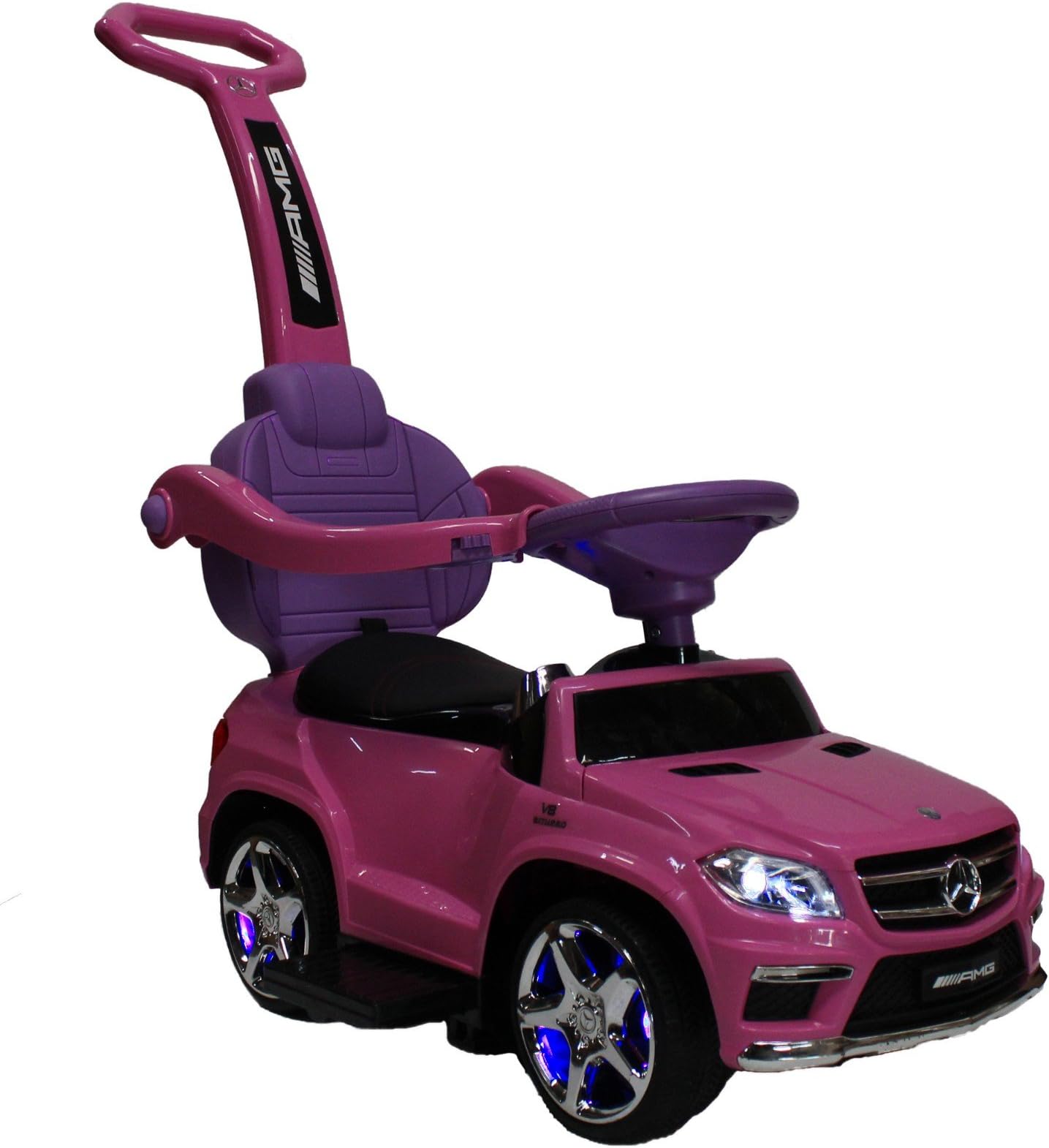 ZForce 4-in-1 Mercedes Stroller Ride-On Toy Push Car - Pink