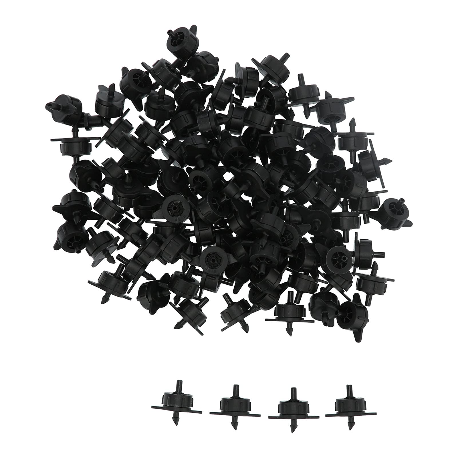 Drip Irrigation Nozzle, 4L Pressure Compensation Drip Emitter Dripper Micro Drip Irrigation System Watering Sprinklers Garden Supplies for Greenhouses, Nurseries, Hydroponics, 4/7 Hose