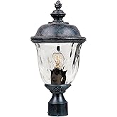 Maxim Carriage House DC-One Light Outdoor Pole/Post Mount in Early American Style-9 Inches Wide by 19.5 inches high