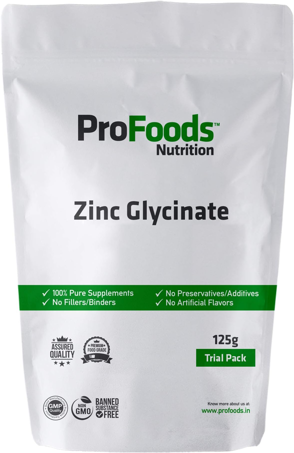 ProFoods Zinc Glycinate Powder (125g)
