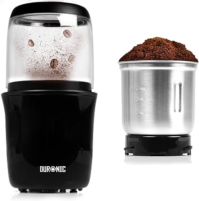 Duronic CG250 Electric Coffee Grinder, 250W, Stainless Steel Bowl & Blade