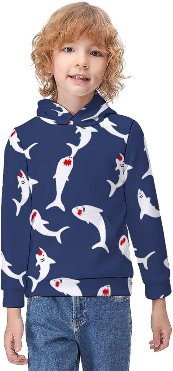 Amazon パーカー 子供 キッズ 長袖 フード付き 男の子 女の子 プルオーバー 子供服 サメ柄 トレーナー ボーイズ スウェット トップス プリント かわいい 柔らかい 上着 カジュアル 通学 通園 110 150 トレーナー パーカー 通販