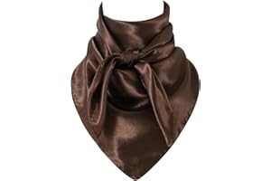 GERINLY Solid Color Wild Rag, Pure Cowboy Bandanas 35 Inch, Bolo Scarf for Men Women