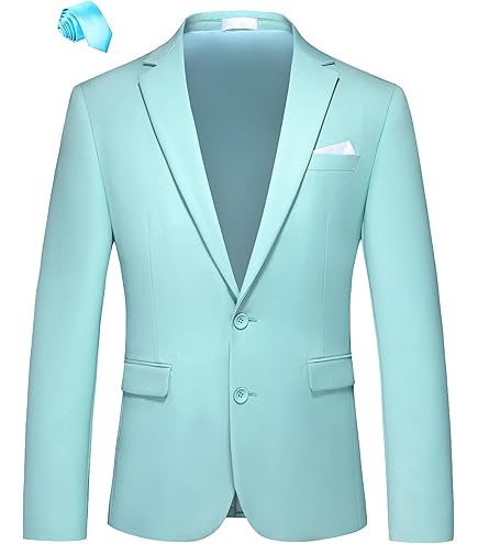 Men's Casual 3 Button Suit Jacket Vintage Stand Collar