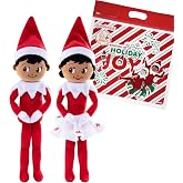 The Elf on the Shelf 12" Plushee Pal Snuggler Elf Dark Tone Girl &amp; Boy