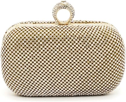 gold diamante bag