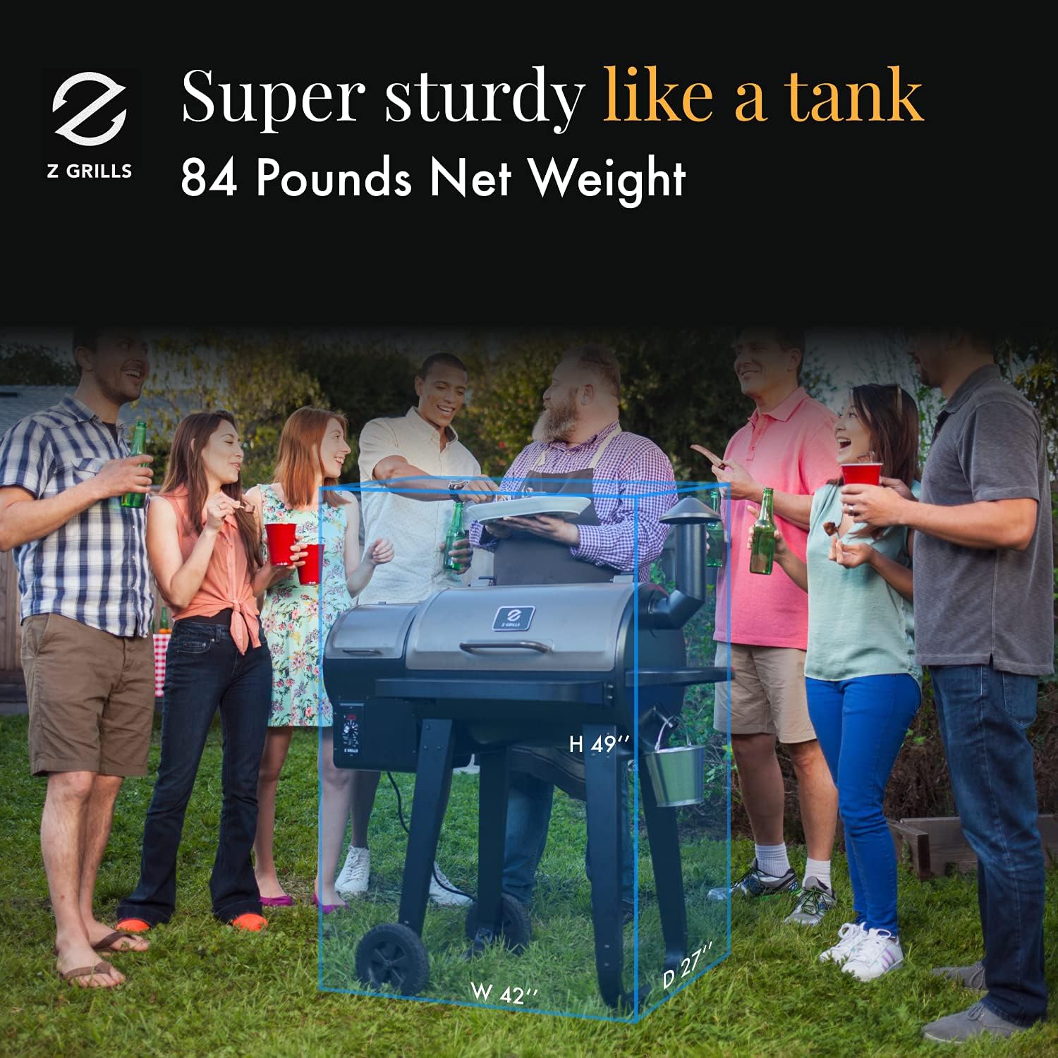 Z GRILLS ZPG-450A 2020 Upgrade Wood Pellet Grill & Smoker 6 in 1 BBQ Grill Auto Temperature Control, 450 Sq in Bronze: Garden & Outdoor