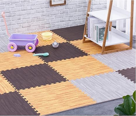 Amazon Co Jp ジョイントマット プレイマット おしゃれ パズルマット タイルカーペット リビング カーペット 正方形 サイドパーツ ハサミで切れる 寝室用 屋内用 四季通用 一人暮らし けが ケガ 怪我 キズ 傷 30 30 1 2 16 防止 ホーム キッチン