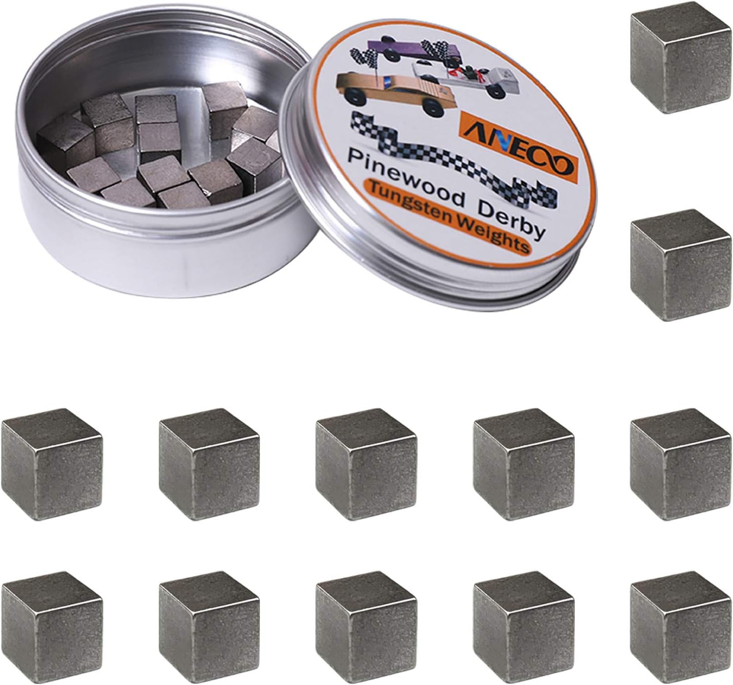 Aneco 2 Ounce Tungsten Weights Cubes 12 Pack Tungsten Cubes