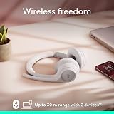 Logitech Zone 300 Wireless Headset Noise Cancelling Mic Off-White view 4