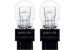 FAXCARS WT21/7W Halogen Bulbs 12V OEM Standard Replacement Rear Brake Tail Turn Signal Lights Long Life, Pack of 2