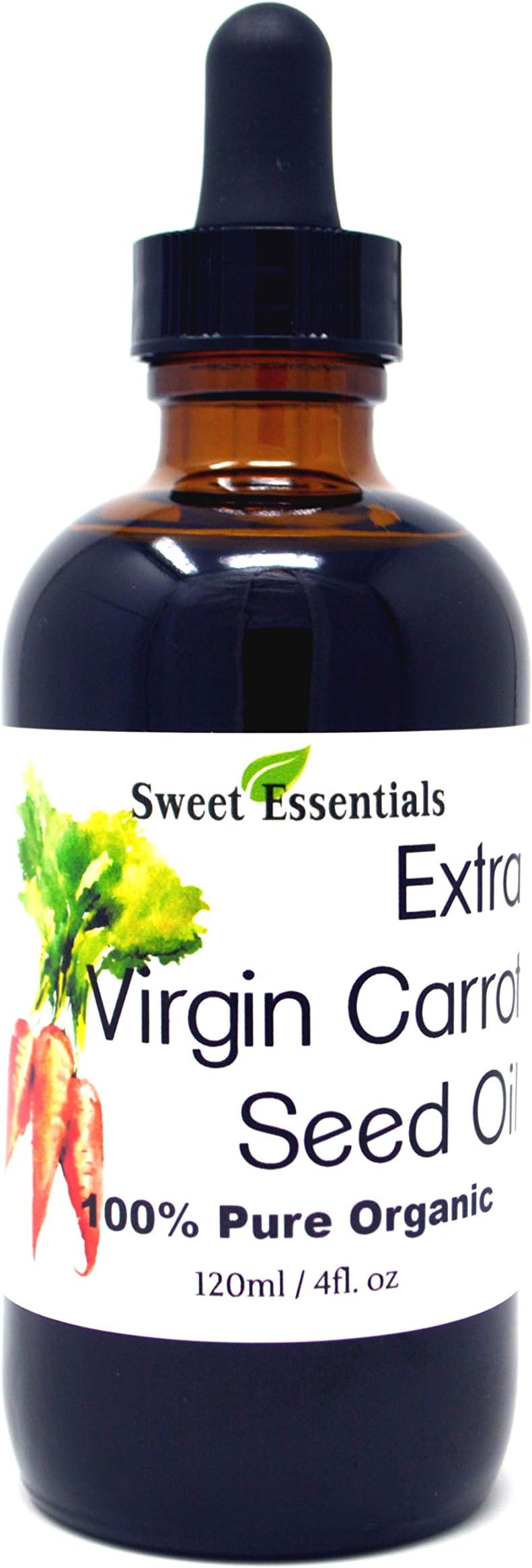 100% Pure Organic Carrot Seed Oil | 4oz | Extra Virgin | Cold Pressed | Unrefined | Imported From France | For Hair, Skin, & Nails