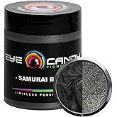 Eye Candy Pigments Premium Black Mica Powder - Samurai Black (25gr) - for Epoxy, Resin, Soap, Paint, Woodworking, Acrylic Pouring, Bath Bombs, Fishing Lures - DIY Arts and Crafts Additive