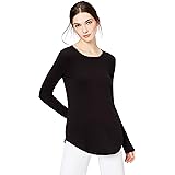 Amazon Essentials Women's Supersoft Terry Standard-Fit Long-Sleeve Shirttail Hem Shirt (Previously Daily Ritual)