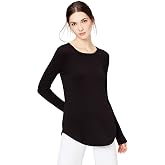 Amazon Essentials Women's Supersoft Terry Regular-Fit Long-Sleeve Shirttail Hem Shirt (Previously Daily Ritual)