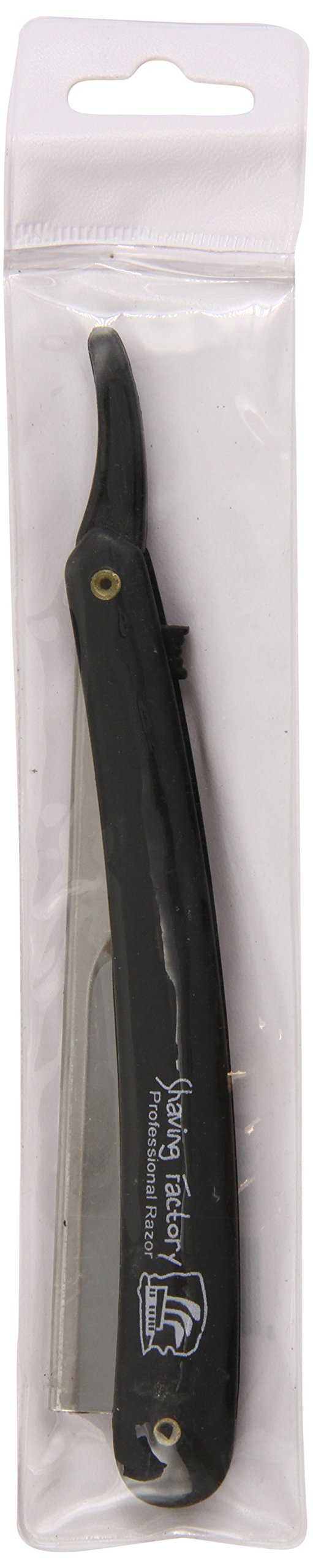 SHAVE FACTORY Straight Razor Push Type, Black
