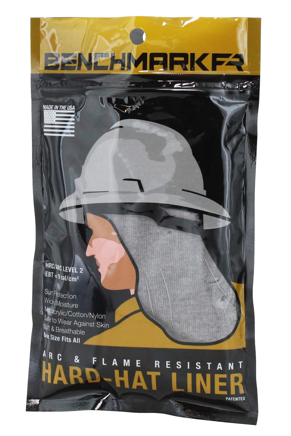 Benchmark FR Flame Resistant FR Hard Hat Liner, Sun Shade, One Size