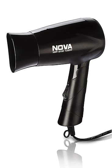 Nova Nhp 8100 Silky Shine 1200 W Hot And Cold Foldable Hair Dryer