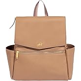 Leather Mini Diaper Bag Backpack, Compact Size with Changing Pad & Insulated Pockets | Freshly Picked