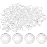 pson 100Pcs 14mm 1 Hole Crystal Octagon Beads, Clear Glass Beads for Chandelier, Home Decorations, Jewelry Making, DIY Crafts, and Hanging Pendants(Clear)