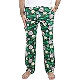 Handcraft Rick and Morty Pajama Pants for Men, Plush Fleece Character Sleepwear, Adult Pickle Rick PJ, XX-Large Green
