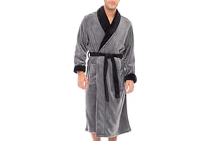 Alexander Del Rossa Mens Robe Plush, Mens Bath Robes for Men, Men's Robe Plush, Men's Bathrobes, Mens Fleece Robe