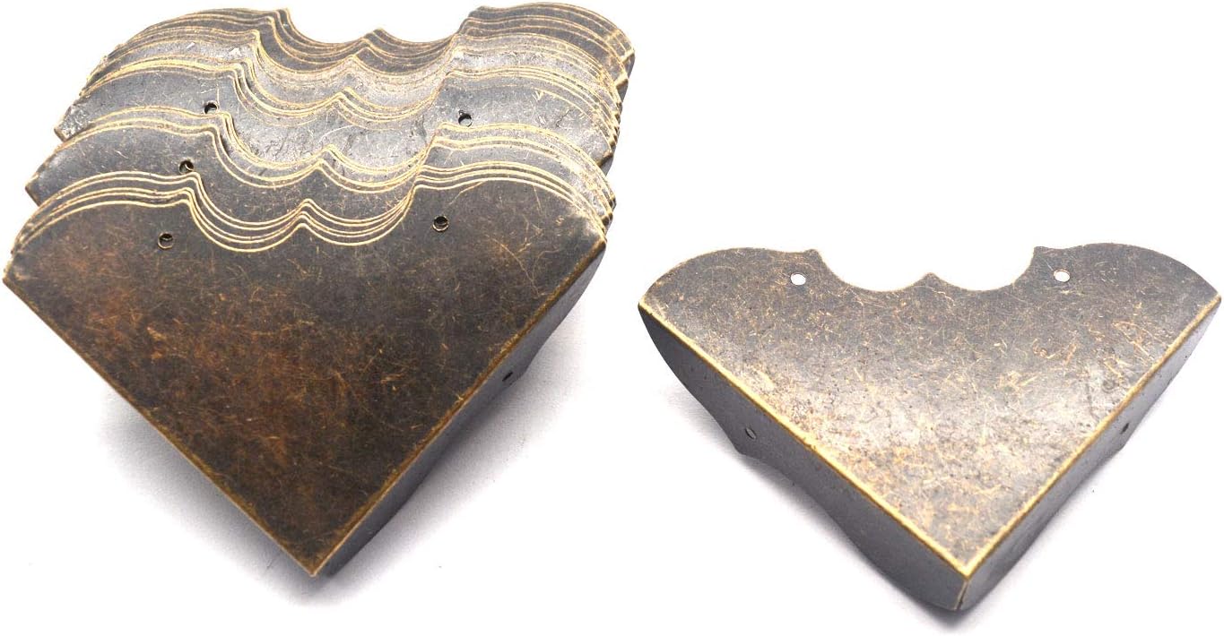 Tulead 30PCS Antique Bronze Corner Protector Kitchen Cabinet Metal Corner Guards Decorative Box Edge Protector 2"x2"x0.5" with Mounting Screws