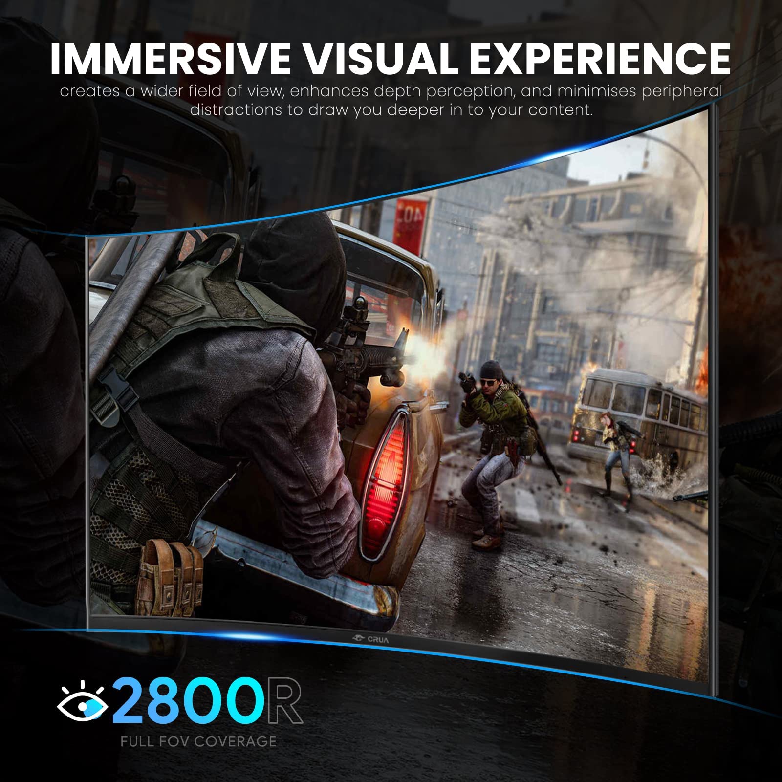 CRUA 24 Inch Curved Gaming Monitor