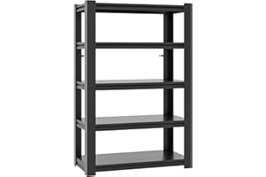 OPTYMIRA 5 Tier Metal Garage Shelving Units and Storage,78" H*48" W*18" D Heavy Duty Shelves Adjustable,2000lbs Load-Bearing,Utility Racks Industrial Shelf Metal Shelves for Warehouse Basement Shop