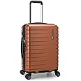 Traveler's Choice Archer Polycarbonate Hardside Spinner Luggage Set, Tie Down Straps, Orange, Carry-On 21-Inch