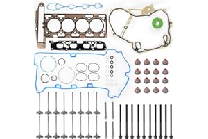 WANGSHENG Head Gasket Set w/Intake & Exhaust Valves Kit for 2010-2017 Chevy Equinox/Captiva Sport/Malibu, for GMC Terrain, for Buick Lacrosse/Regal 2.4L HS26517PT