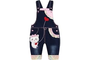 KIDSCOOL SPACE Baby Cotton 3D Cartoon Soft Knitted Jeans Overalls