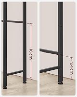 VASAGLE Over-The-Toilet Rack 3-Tier Greige Black BTS002B02 Space-Saving Storage view 9