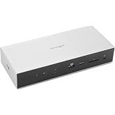 Kensington SD5000T5 Thunderbolt 5 Docking Station (K35201NA) Silver | Dual 6K at 60Hz displays, 140W power delivery, compatible with MacBook M1-M5 and Windows Thunderbolt 5 laptops