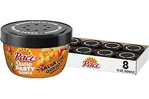 Pace Salsa Con Queso Dip, 11 oz Microwavable Bowl (8 Pack)