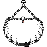 Herm Sprenger Black Stainless Steel Dog Collar with Centered Quick Release ClicLock Buckle Training Pinch Collar for Small Me