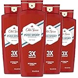 Old Spice High Endurance Body Wash for Men, Pure Sport Scent, 18 FL OZ (532 mL) (Pack of 4)