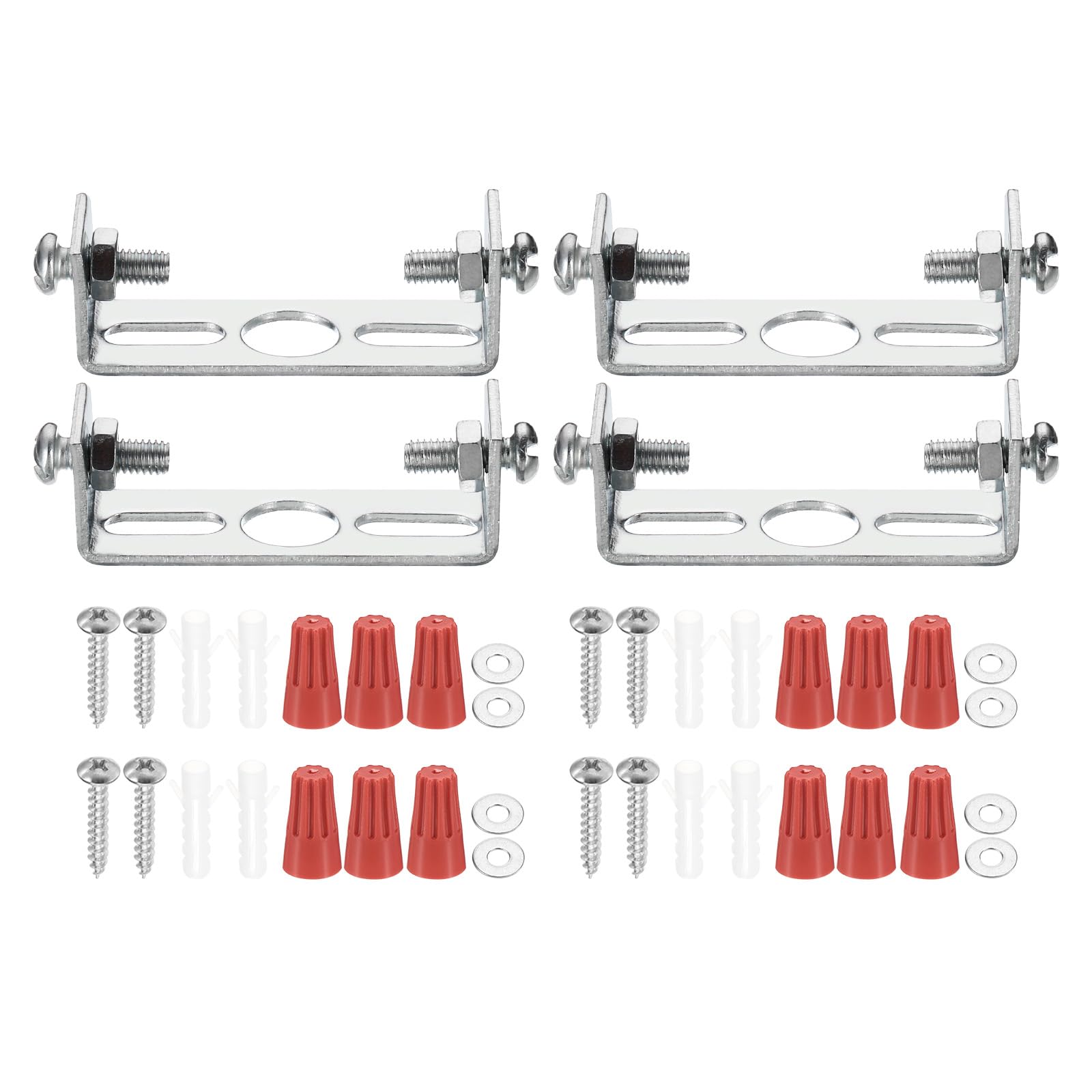 Patikil 45mm Universal Light Fixture Mounting Bracket Kit, 4 Set Crossbar Ceiling Light Plate with Screw for Wall, Pendant, Chandelier — image 1