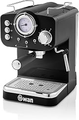 Swan Retro Espresso Coffee Machine SK22110BN with Milk Frother 1100W view 2