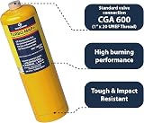 Pipestation 12x Mapp Pro Plus Gas Canister 1" x 20 UNEF Cylinder for Blowtorch view 2