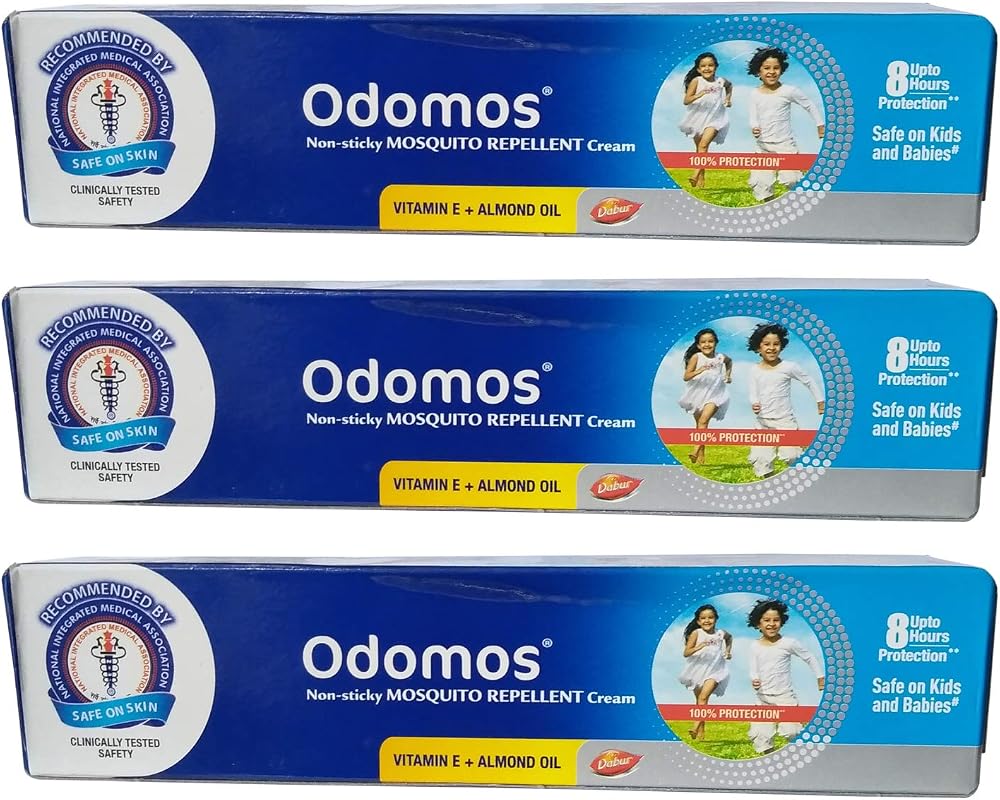 Dabur 3 Advanced Odomos Mosquito Repellent Cream 50G X 3 = 150G