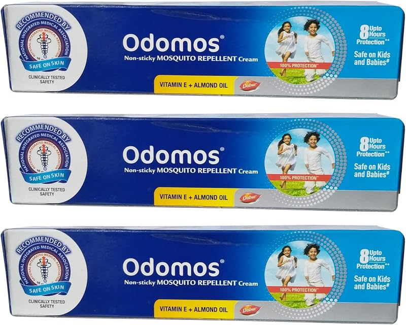 Dabur 3 Advanced Odomos Mosquito Repellent Cream 50G X 3 = 150G