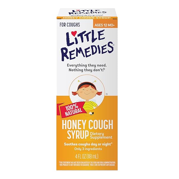 LITTLE REMEDIES HONEY COUGH SYRUP, 100% NATURAL, 12 MONTHS & UP, 4 FL OZ