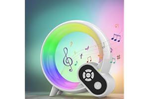 Rusoso Smart Wake Up Light, Night lamp for Bedroom, Atmosphere Lamp with Sunrise/Sunset Simulation,Bedside lamp for Sleep Aid,Snooze,Natural Sounds,Nightlight,Child Ideal for Gift