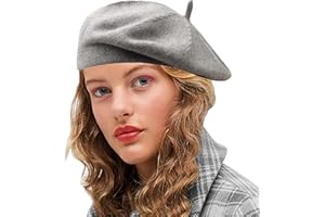 Sydbecs Cashmere Beret Hats for Women Girls, Reversible French Berets Hat Solid Color Style