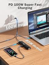 Lemorele USB C Docking Station 13 in 1 10 Gbps 2x4K HDMI PD 100W view 5