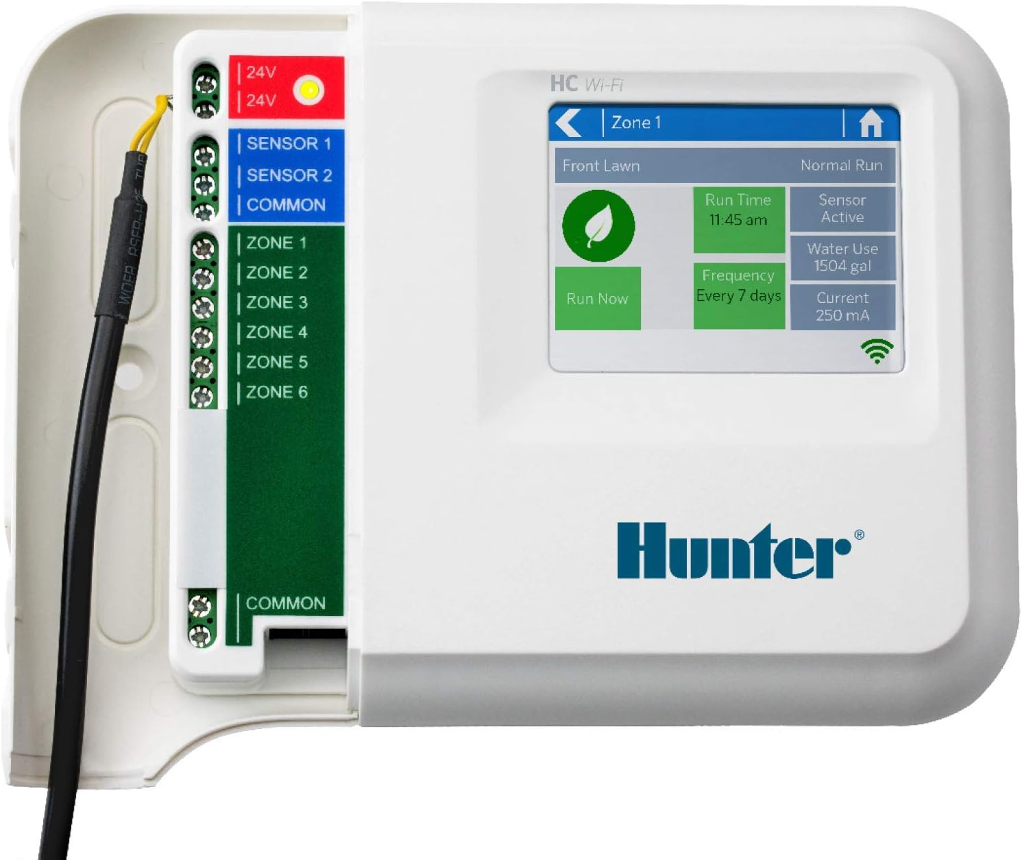 Hunter Industries HC600I Hydrawise HC 6-Station Indoor Irrigation Controller, Gray : Garden & Outdoor