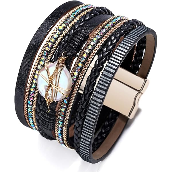 Bracelets Manchette Occidentaux Pour Femmes - Style Bohème, Doré Avec Turquoise - Bijoux Western Pour Tenues Robes Bohèmes