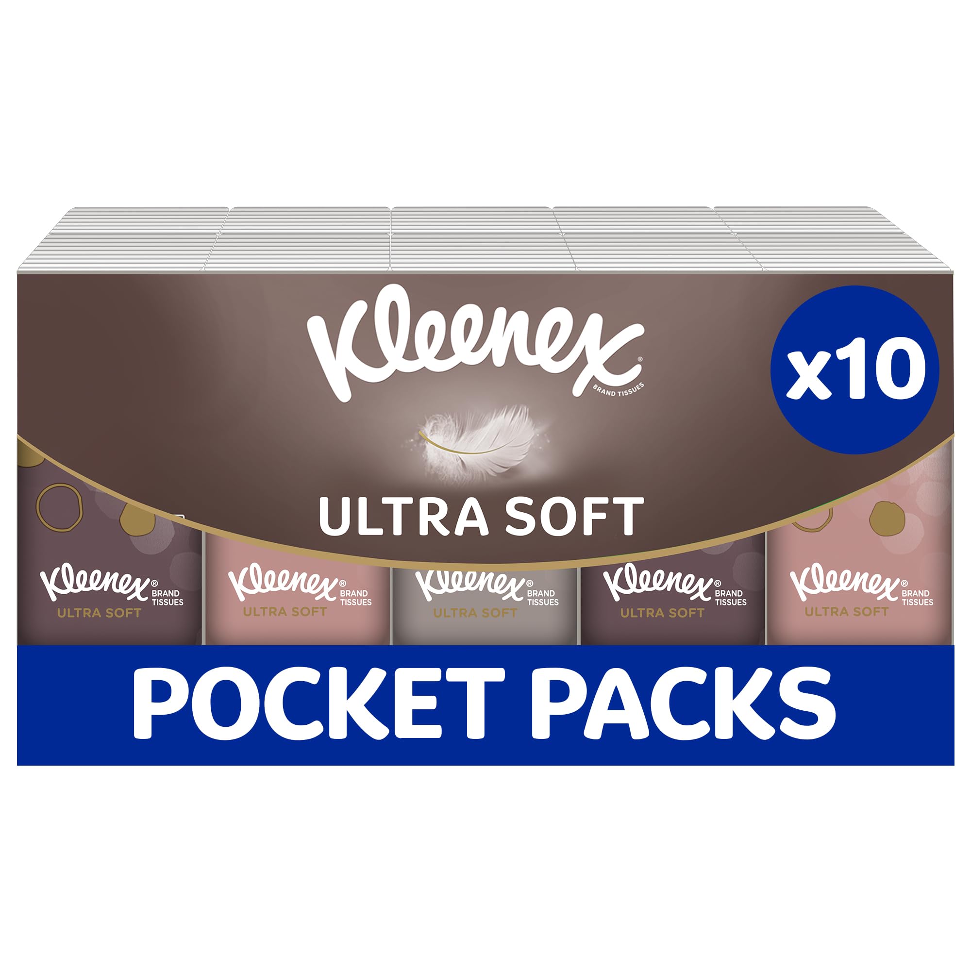 Kleenex Ultra Soft Pocket Pack Tissues - Beautifully Soft And Silky Tissues - 10 Pocket Packs